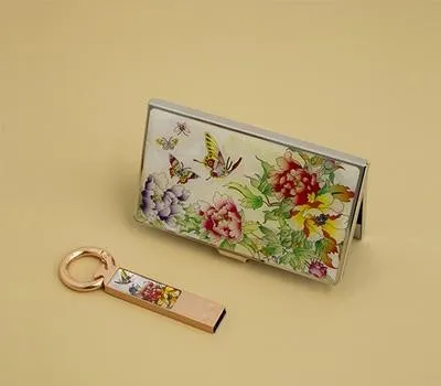 나빌레라 LED 자개스틱USB명함세트-전통문양