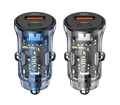 유삼스 30W 2포트 미니 차량용 고속 충전기