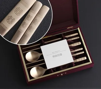 희 방짜유기 2인용 수저세트 실크케이스