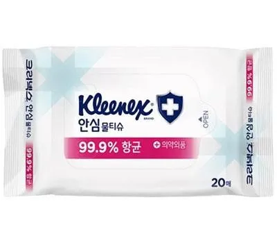 크리넥스 항균 안심 휴대용물티슈 20매