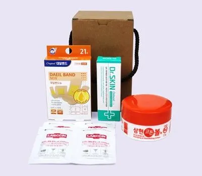 구급상자 대일밴드 연고 알콜솜 코튼볼 랩신 손소독티슈