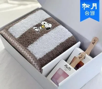 비누 수건 기프트세트B스누피 멜로우1비누스틱2 답