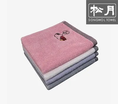 송월 스누피 블럭블랙 핸드타올