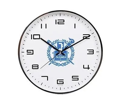 원형크롬벽시계300