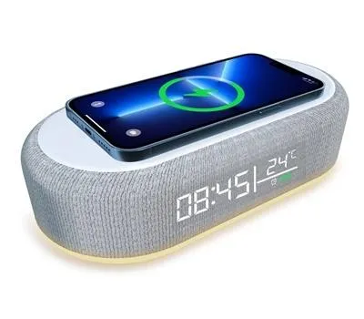 엑스트라 고속 무선충전 겸용 무드등탁상시계