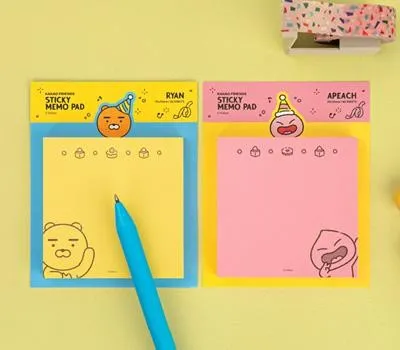 카카오프렌즈 해피모먼트 정사각 점착 메모지